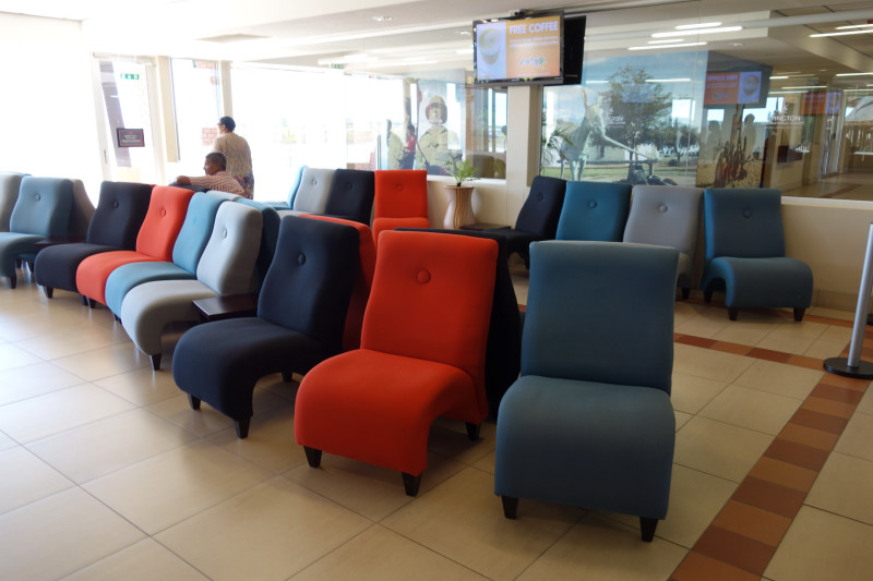 Comfy seating in the gate areas